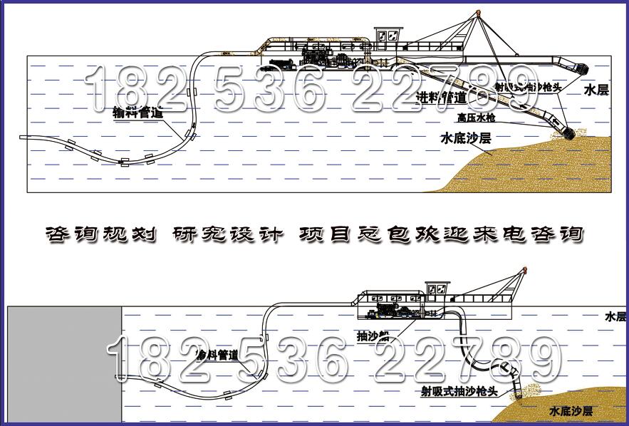 射吸式抽沙船示意图